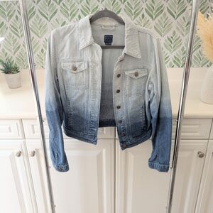 Guess Ombre Blue Jean Jacket Medium Women's